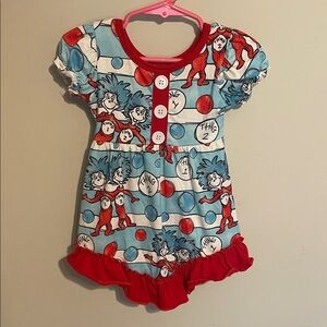 Dr. Seuss Thing 1 and Thing 2 dress 12-18 months